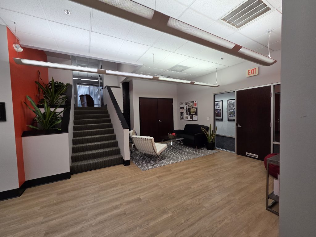 Main Entry Reception - stairs to upper level